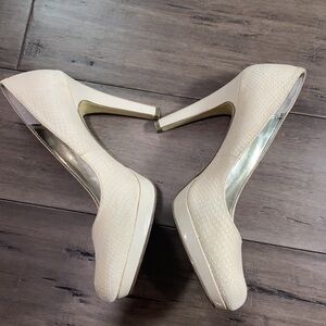 ALFANI‎ Mandy heels leather upper cream